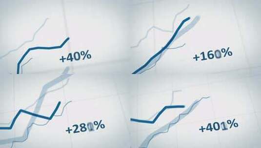 股票市场生长趋势图经济迅猛发展_4K高清在线视频素材下载