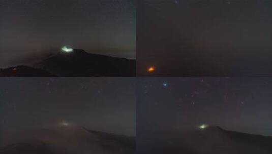 湖北九宫山云海星空延时高清在线视频素材下载