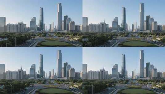 广州珠江新城高楼城市景观高清在线视频素材下载