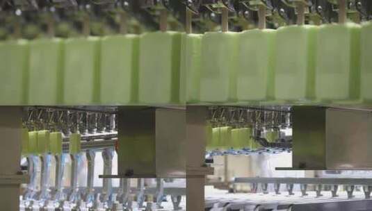 流水线雪糕冰糕冰糕制作流水线工厂高清在线视频素材下载