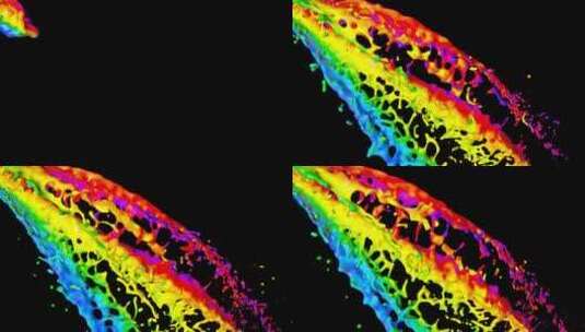 多色油漆飞溅V6高清在线视频素材下载