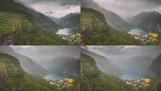 Geirangerfjord挪威Geir高清在线视频素材下载