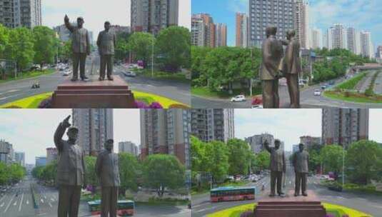 4K重庆市南川区解放纪念碑解放纪念碑高清在线视频素材下载
