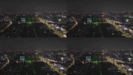 杭州拱墅区上塘河夜景高清在线视频素材下载