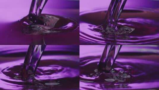 2K高速摄影倒水特写紫色1高清在线视频素材下载