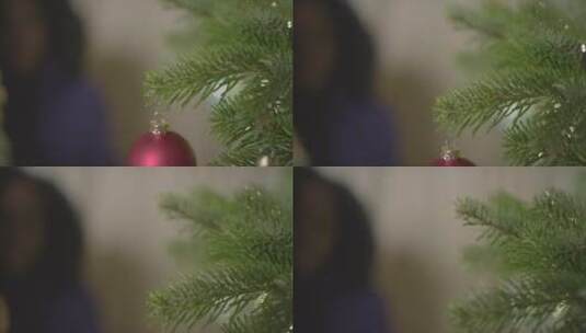 手工装饰圣诞树高清在线视频素材下载