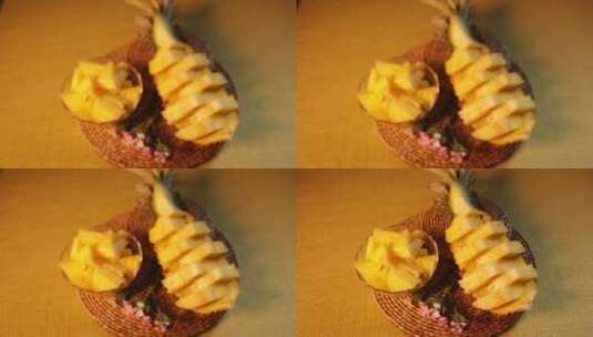 菠萝切块菠萝果肉 (6)高清在线视频素材下载