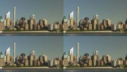 曼哈顿住宅区的天际线高清在线视频素材下载