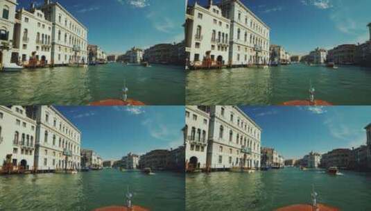 威尼斯运河游船之旅高清在线视频素材下载
