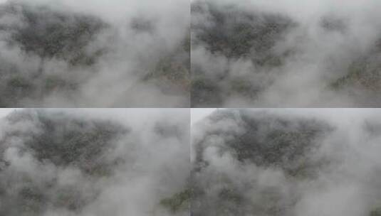 航拍重庆大巴山冬季雪山冰雪风光雪景高清在线视频素材下载