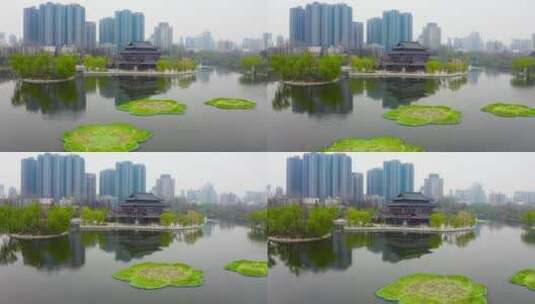 西安兴庆宫公园高清在线视频素材下载