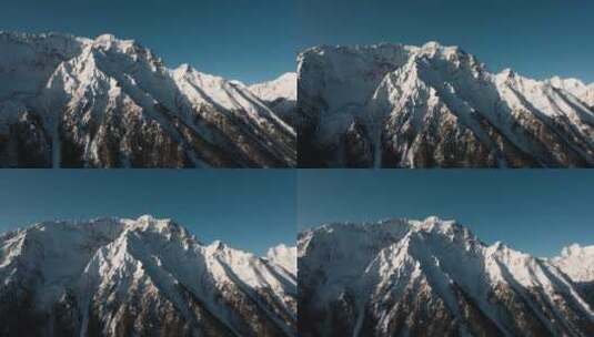 雪山近景视频青藏高原蓝天下雪山雪峰高清在线视频素材下载