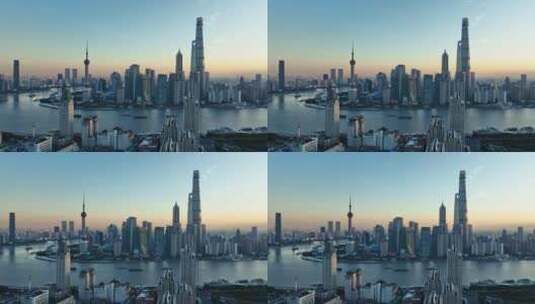 上海市区航拍高清在线视频素材下载