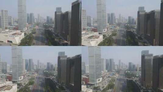 山东济南城市风光地标建筑航拍高清在线视频素材下载
