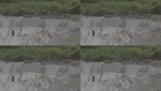 采石场石材开采高清在线视频素材下载