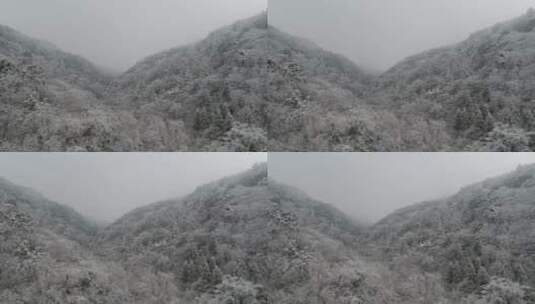 金华山双龙景区 雪景高清在线视频素材下载