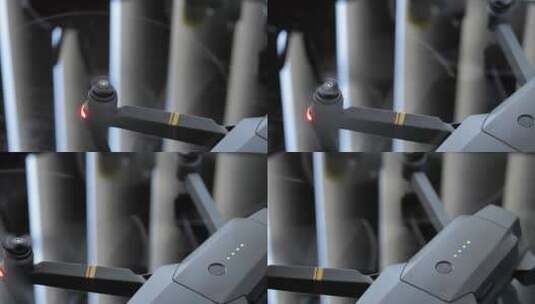 运动中的无人机螺旋桨高清在线视频素材下载