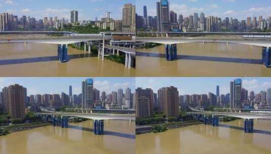 重庆渝澳大桥航拍高清在线视频素材下载