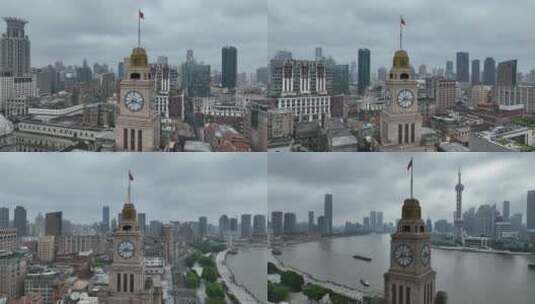 上海浦西海关大楼高清在线视频素材下载