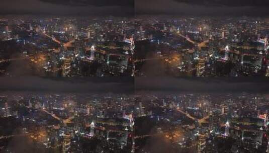 上海浦西夜景延安高架高清在线视频素材下载