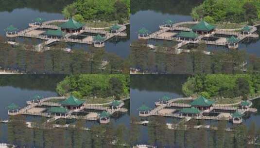 武汉东湖风景区，长焦环绕镜头高清在线视频素材下载