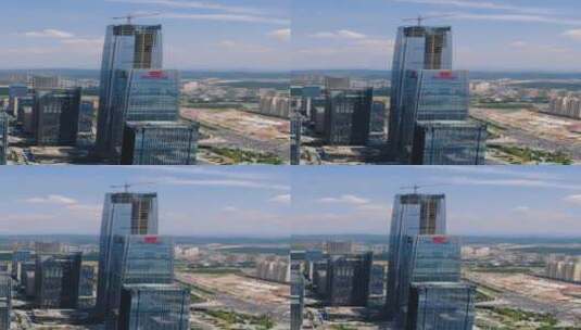 城市航拍贵州第一高楼贵阳银行竖屏高清在线视频素材下载