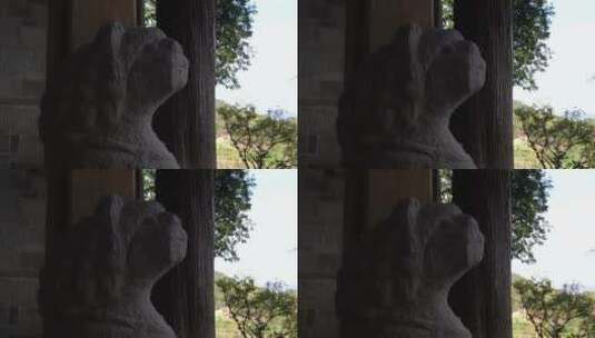 老建筑寺庙雕塑石雕高清在线视频素材下载