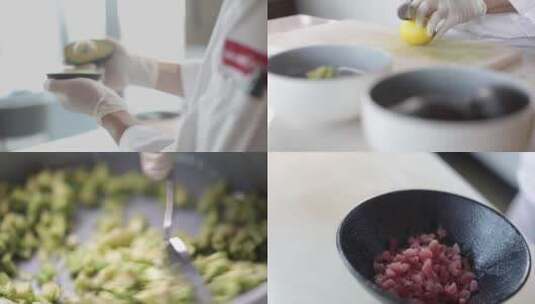 牛油果鱼子酱料理  高端食材特色菜创意菜高清在线视频素材下载