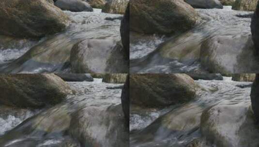 夏日山涧溪流特写高清在线视频素材下载