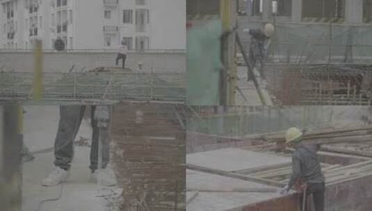 建筑工地工作空镜（松下Vlog素材）高清在线视频素材下载