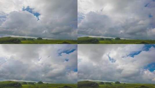 草原上风起云涌延时高清在线视频素材下载