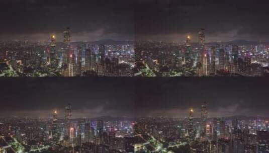 广州CBD夜景航拍高清在线视频素材下载