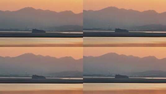 20220905_dv_002航拍夕阳下九江鄱阳湖高清在线视频素材下载
