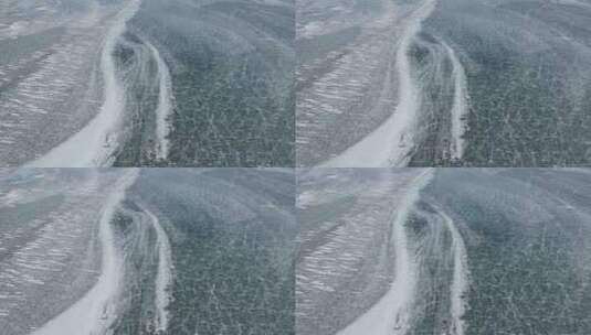 冬季色林错湖冰高清在线视频素材下载