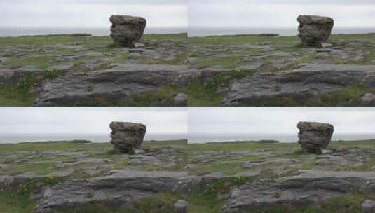 海岸上矗立的石灰岩高清在线视频素材下载