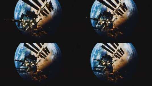空间站与地球高清在线视频素材下载