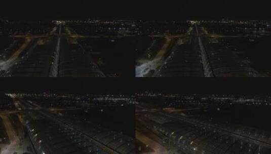 城市夜晚道路交通航拍高清在线视频素材下载