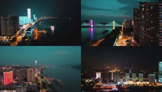 合集宜昌夜景灯光4K航拍高清在线视频素材下载