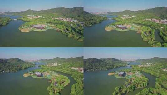 杭州湘湖跨湖桥遗址博物馆高清在线视频素材下载