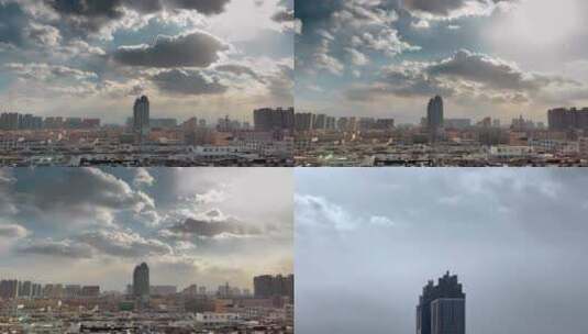 太原城市光影延时4K视频高清在线视频素材下载