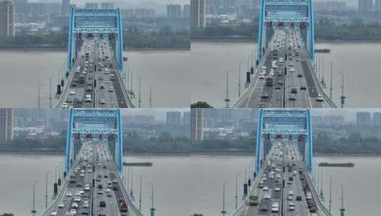 杭州复兴大桥航拍高清在线视频素材下载