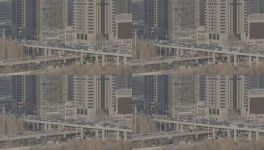 北京国贸车流 城市交通高清在线视频素材下载