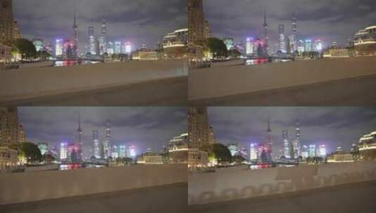上海外滩街景夜景高清在线视频素材下载