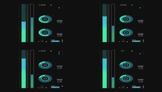 4K高科技交互性仪表组合界面 (5)高清在线视频素材下载