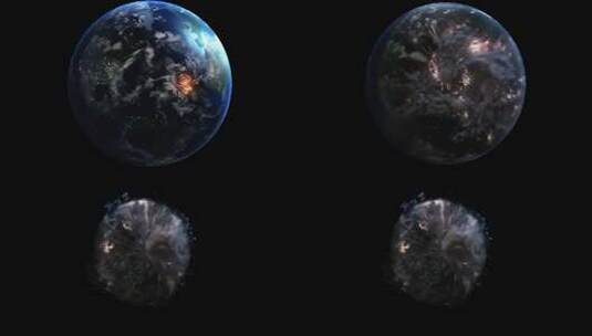 4k地球毁灭黑洞特效合成透明素材 (1)高清在线视频素材下载