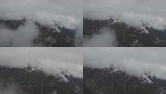 西藏派墨公路云雾航拍709高清在线视频素材下载
