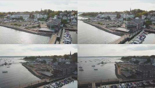 Orbit Restaurant拍摄于珀斯Amboy NJ水路，船与地方高清在线视频素材下载
