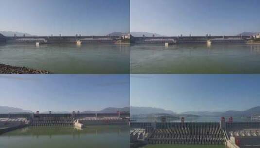 三峡大坝 大气航拍高清在线视频素材下载