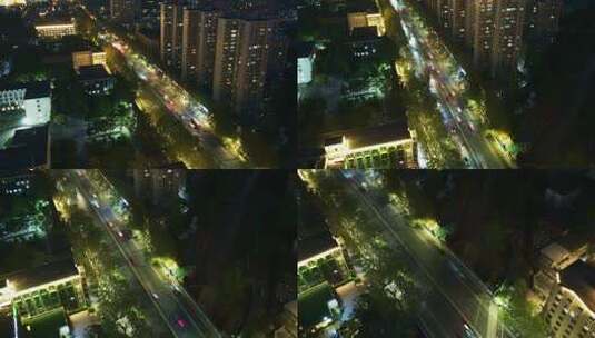 城市夜景交通延时高清在线视频素材下载