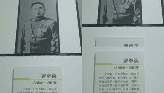 抗战英雄中国远征军罗卓英纪念照片介绍高清在线视频素材下载
